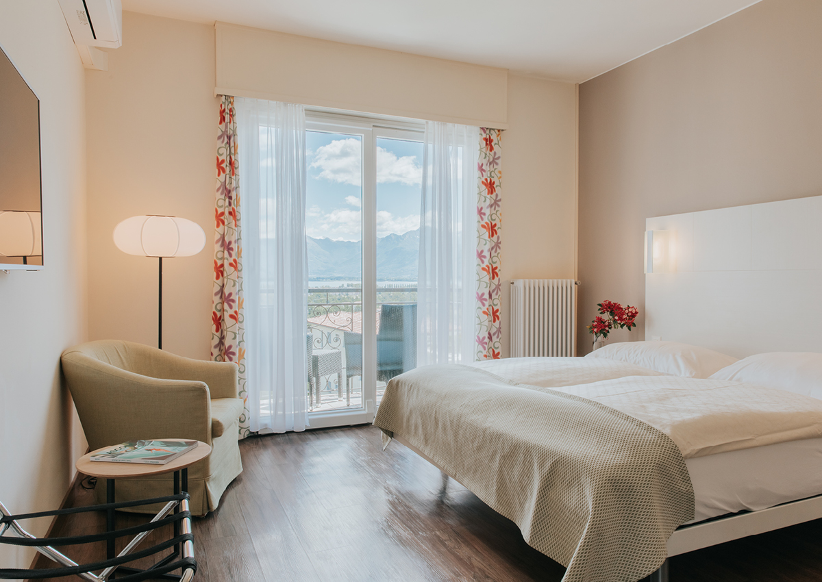 Hotel Tobler Ascona camera doppia standard comfort vista lago privacy